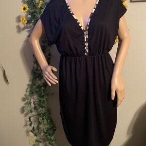 midi one piece solid black/marble dress 👗